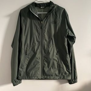 North Face Dark Green Rain Jacket